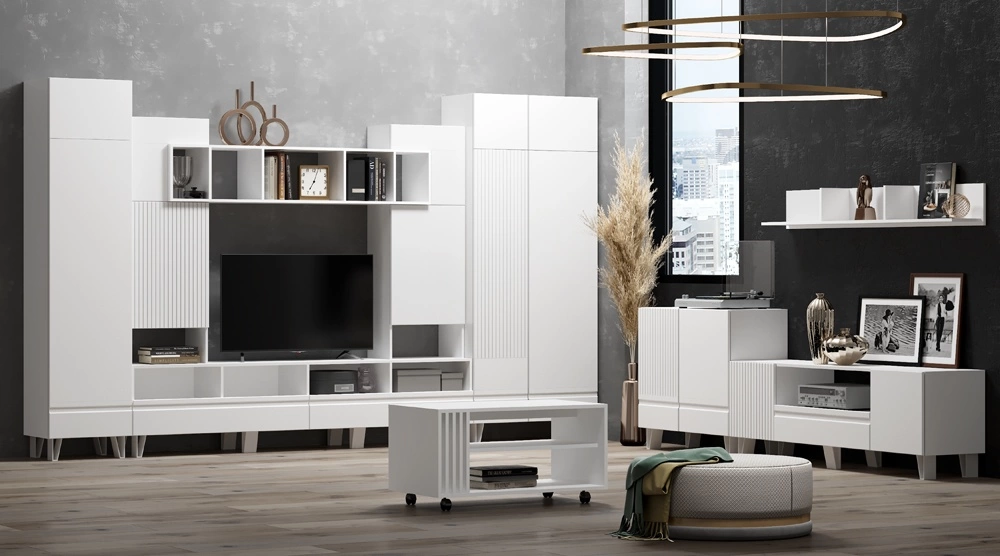 Гостиная Ноктюрн-28 №1 МДФ (Ширина 3640 х Глубина 420 мм х Высота 2160)