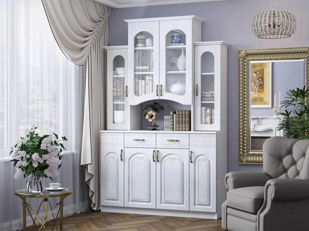 Буфет Модрест МДФ (Ш-1400 х В-2220 х Г-400 мм)/Разные Цвета