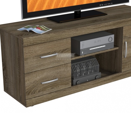 Тумба ТВ Монако СБ-2136 Дуб Сонома Трюфель/Ш-1320 X В-540 X Г-440 мм