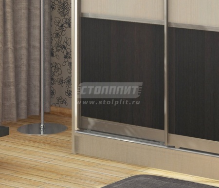 Шкаф 2-х дверный СБ-1086БП Дуб Молочный