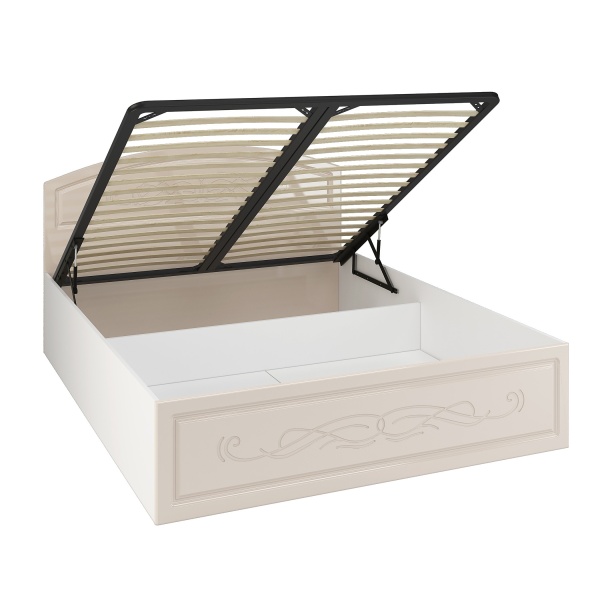 Кровать Венесуэла с Подъемным Механизмом МДФ/Жемчуг Глянец 1400/1600 х 2000 мм