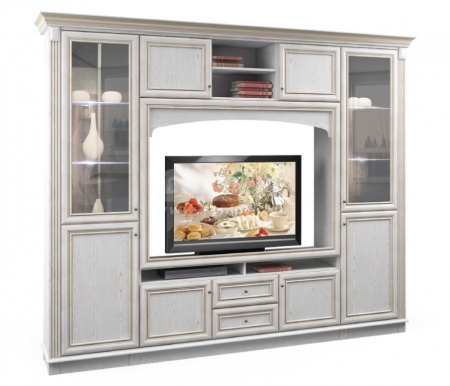 Версаль СБ-1655 Стенка Белый Ясень (Ш 2692 X В 2184 X Г 485 мм)