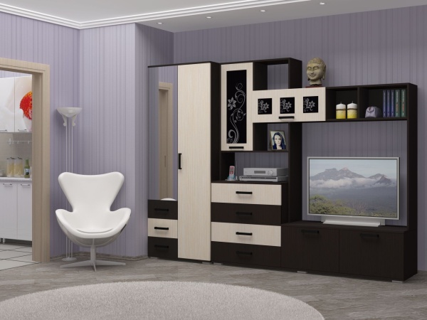 Гостиная Ноктюрн-11 №1/Разные Цвета (Ш-2800 x В-2120 x Г-470 мм)