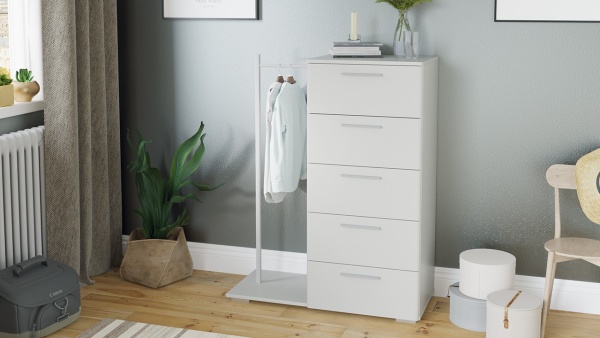 Комод Энистон Белый Глянец (Ш-922 мм x В-1152 мм x Г-412 мм)