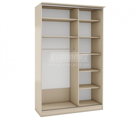 Шкаф 2-х дверный СБ-1083БП Дуб Молочный
