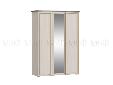 Шкаф 3-х Створчатый Пандора МДФ (Ш-1508 x В-2064 x Г-552 мм) Сандал Светлый