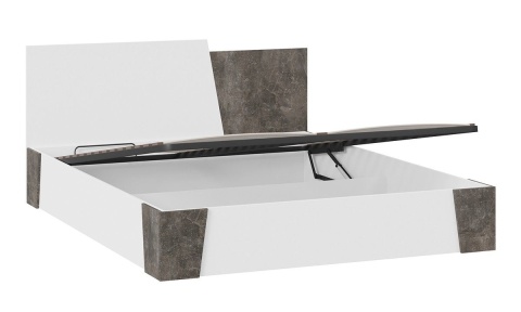 Кровать Клэр с Подъемным Механизмом Белый Ясень/Бетон (Спальное Место 1600 х 2000 мм)