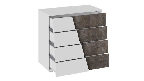 Комод Клэр  Дуб  Белый Ясень/Бетон (Ш-900 х В-832 х Г-449 мм)