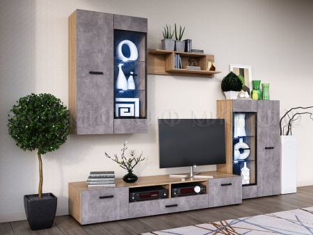 Гостиная Ницца NEW (Ш-2800 x В-2170 x Г-520 мм) 