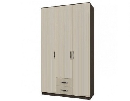 Шкаф Рига 3-х Створчатый/Разные Цвета (Ш-1200 х В-2120 х Г-520 мм)