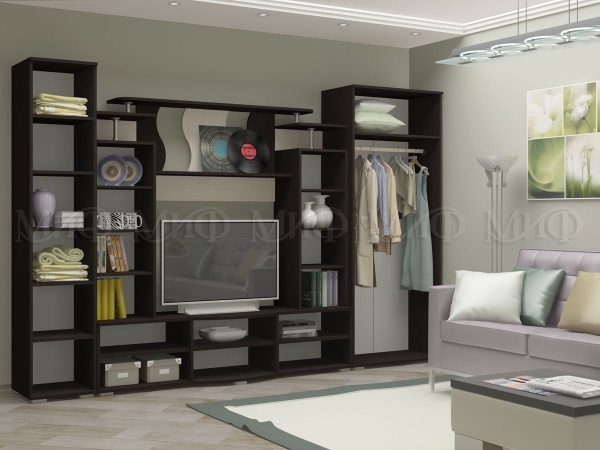 Гостиная Виола (Ш-3050 мм x В-2120 мм x Г-560 мм)/Разные Цвета