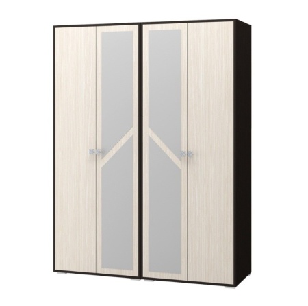 Шкаф 4-х Створчатый Каролина-2 Венге/Ясень Шимо Светлый (1,6х2,22х0,48)