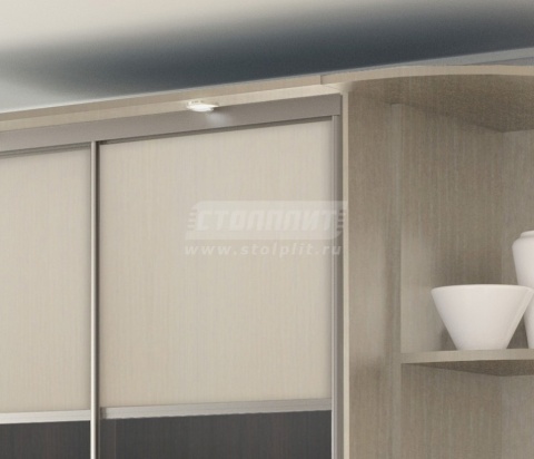 Шкаф 2-х дверный СБ-1086БП Дуб Молочный