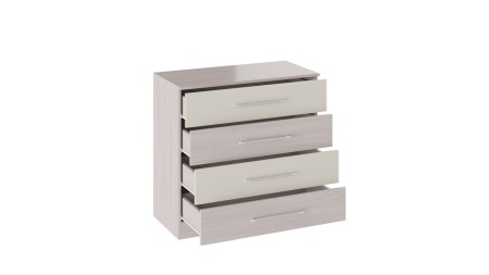 Комод Мадлен Ясень Шимо/Бежевый Глянец (Ш-902 х В-867 х Г-444 мм)