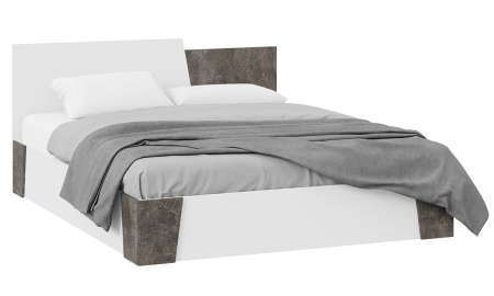 Кровать Клэр с Подъемным Механизмом Белый Ясень/Бетон (Спальное Место 1600 х 2000 мм)