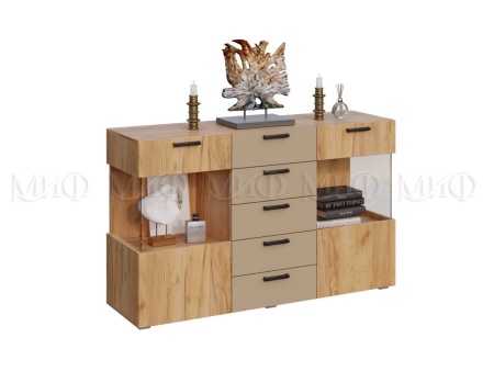 Гостиная Анси (Ш-2500 x В-1920 x Г-570 мм)/Дуб Крафт/Бежевый